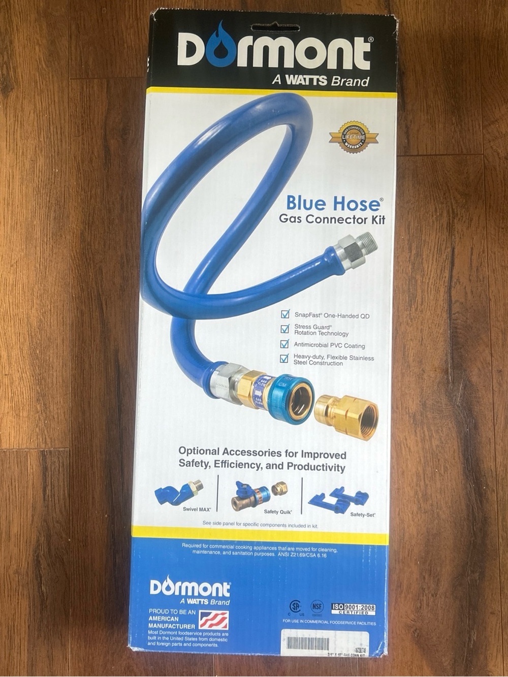 NEW Dormont 1675KIT48 Commercial Gas Connector Hose Kit 3/4" x 48" -